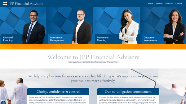 JJP Financial Advisors - Greg Anderson showcase website