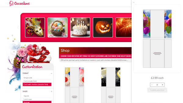 Occasions Invitations - Greg Anderson showcase website